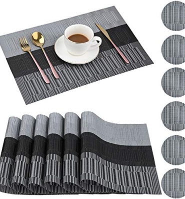 Pesonlook-12Pcs-Placemats-Heat-Resistant-PVC-Table-Place-Mats-Woven-Vinyl-Non-Slip-Table-Placemats-and-Coaster-Sets-For-Dinning-Table-Home-Restaurant6Placemats6Coasters-Black-Gray-0.jpg